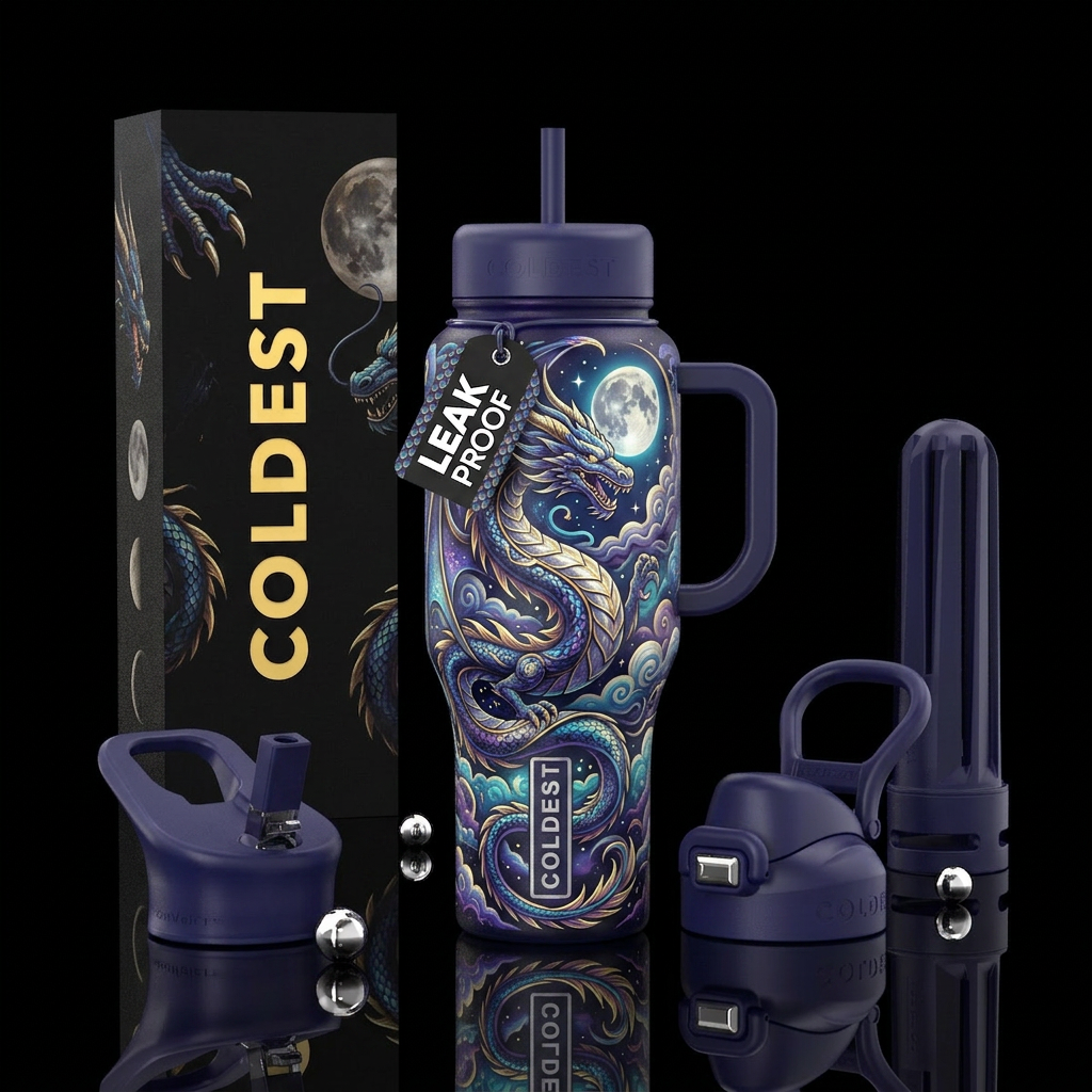 Dragons water bottle design