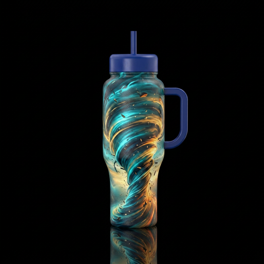 Tornado water bottle design