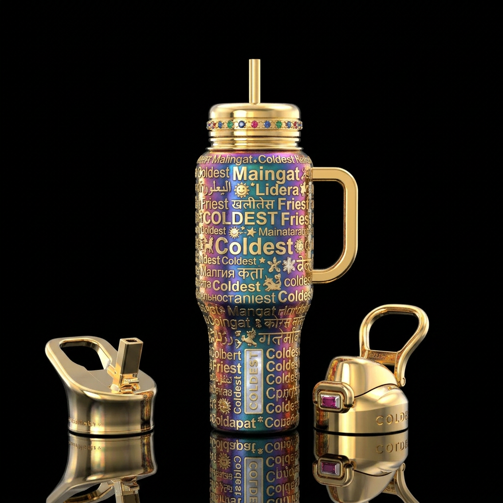 Say Coldest gold water bottle design