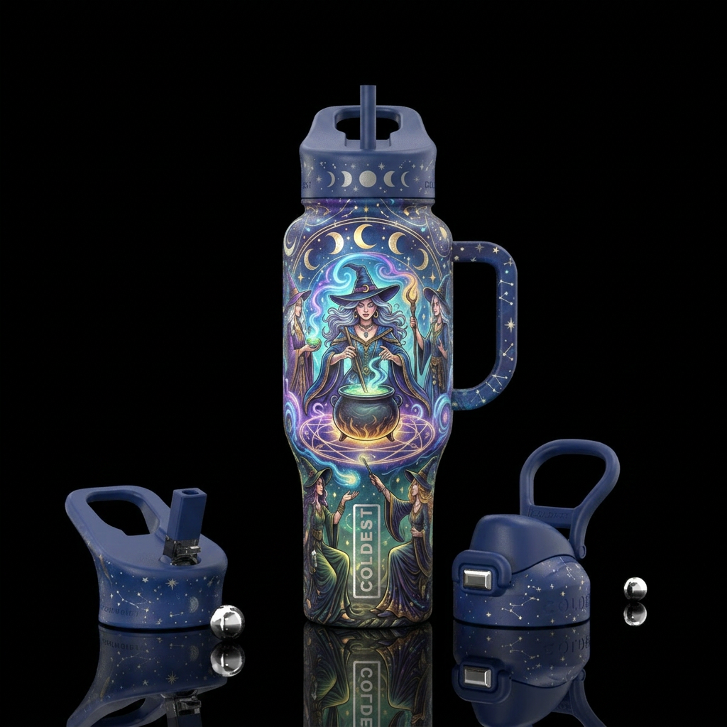 Spells by moonlight water bottle design