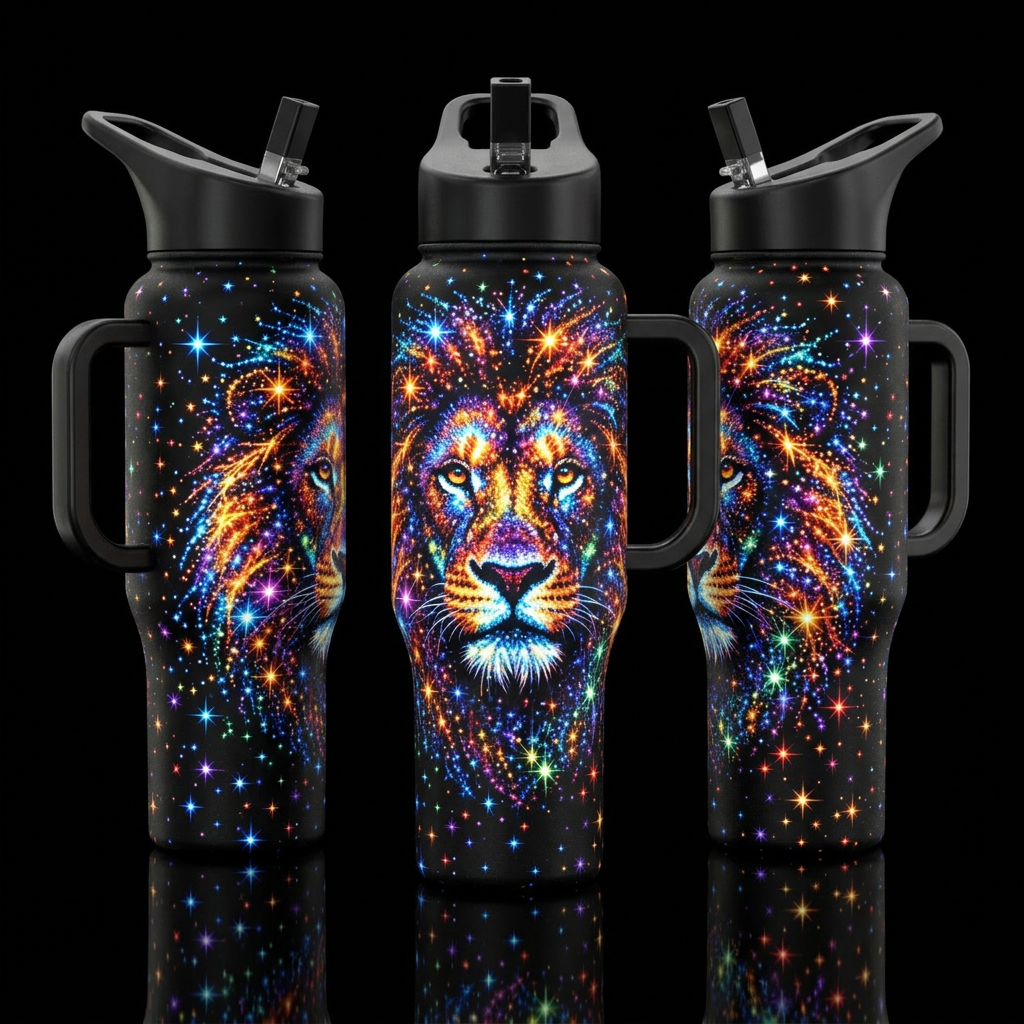 Lion water bottle design