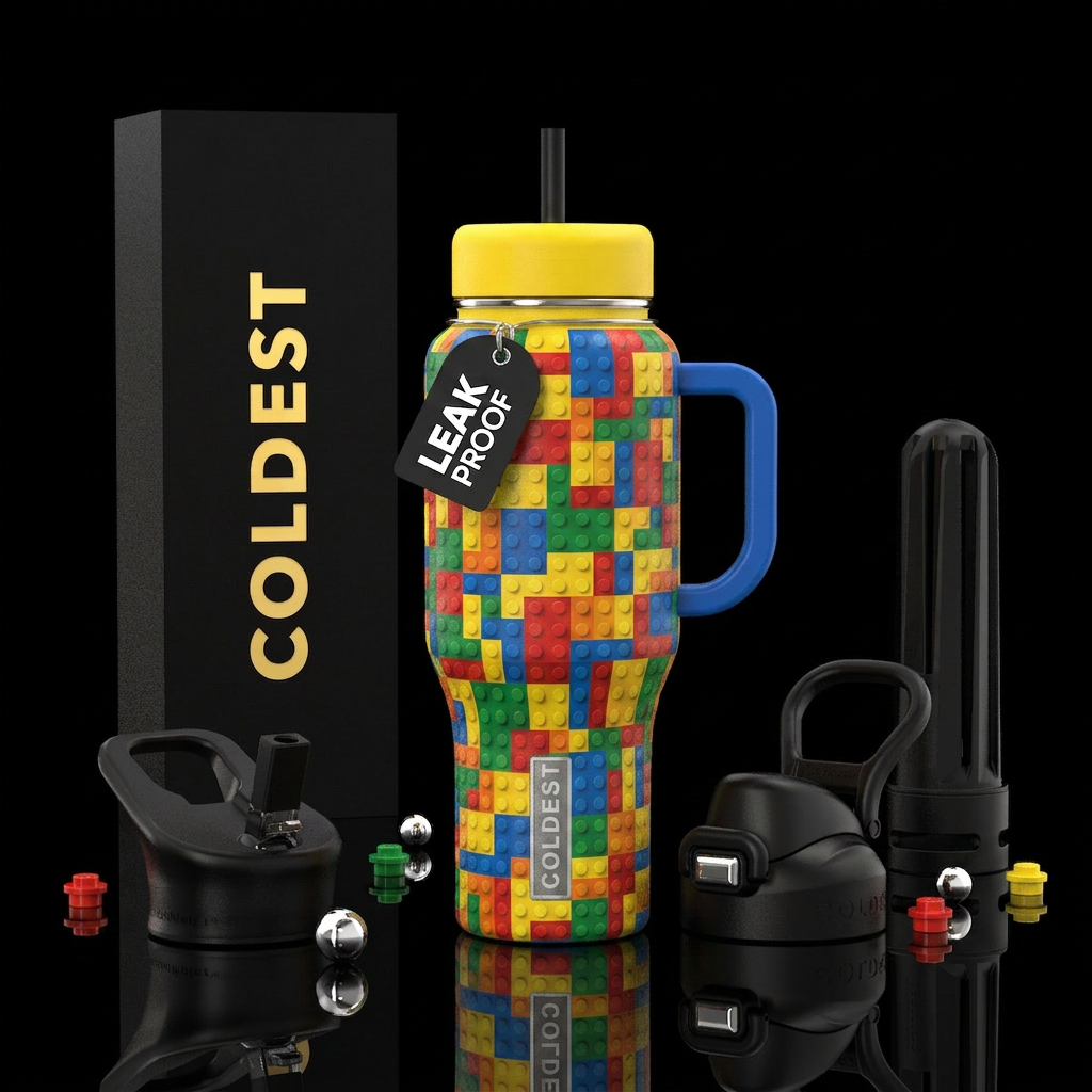 Lego fun water bottle design