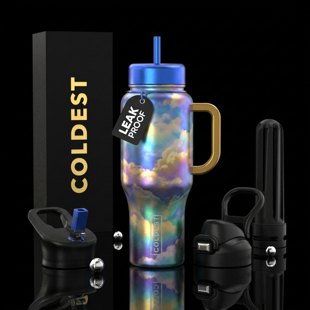 clouds, luxurious water bottle design