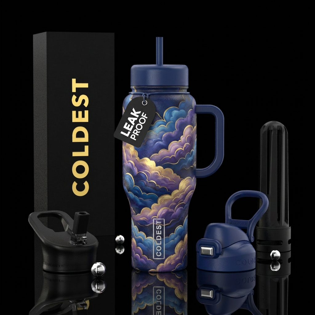 clouds, luxurious water bottle design