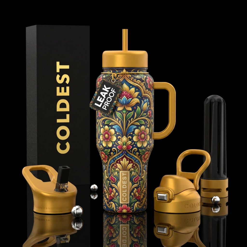 victorian, happy mood, artistic water bottle design