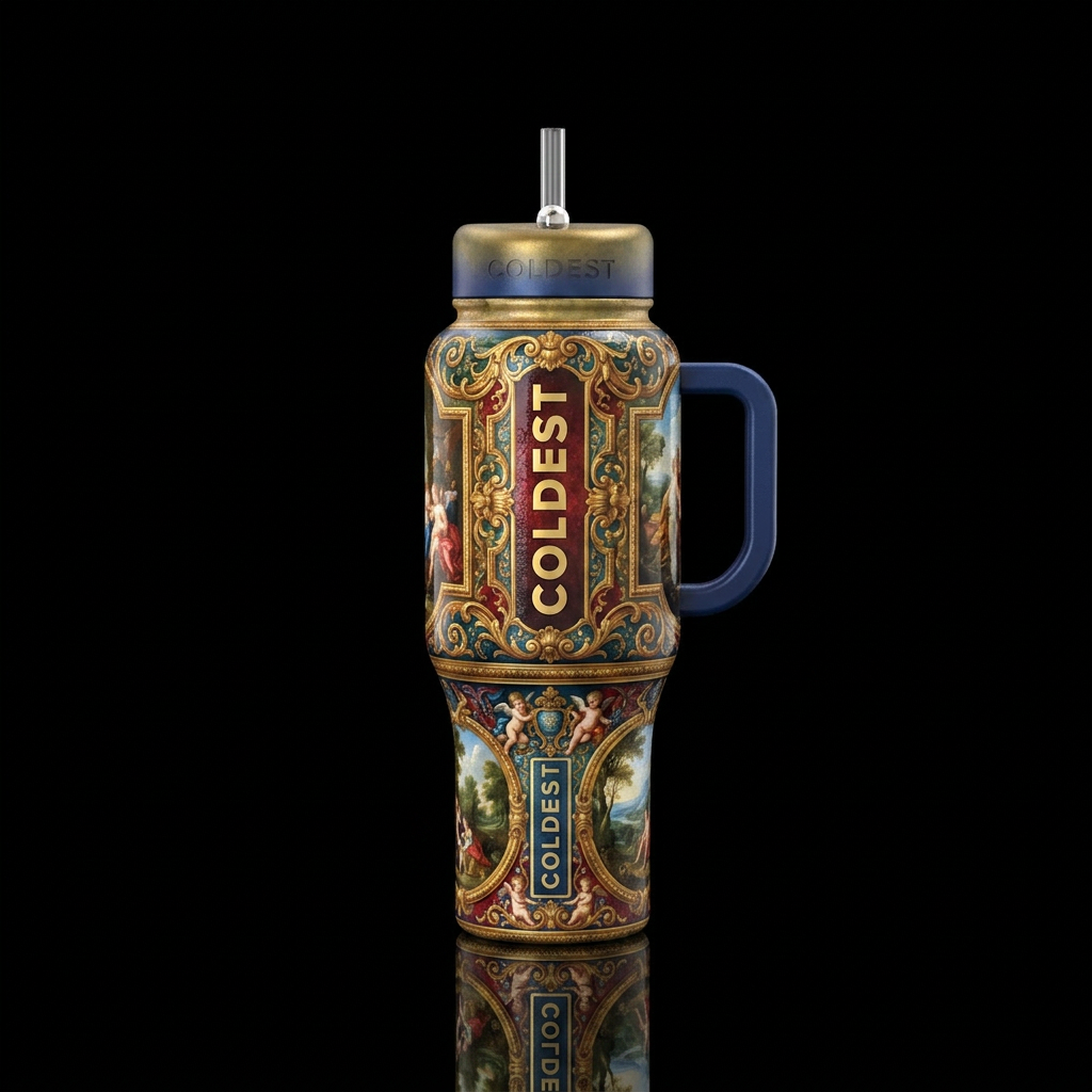 european, classical water bottle design