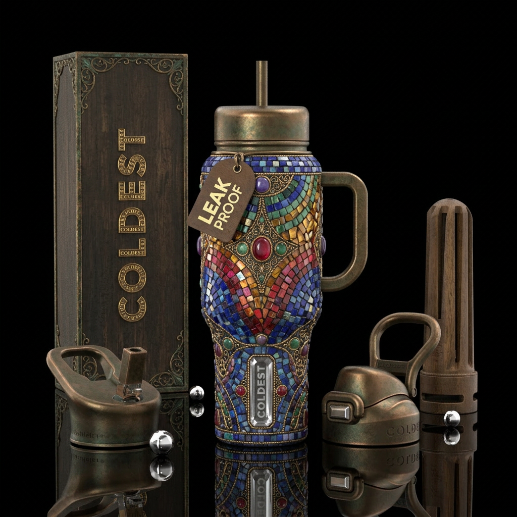 ageless, ancient, antique water bottle design