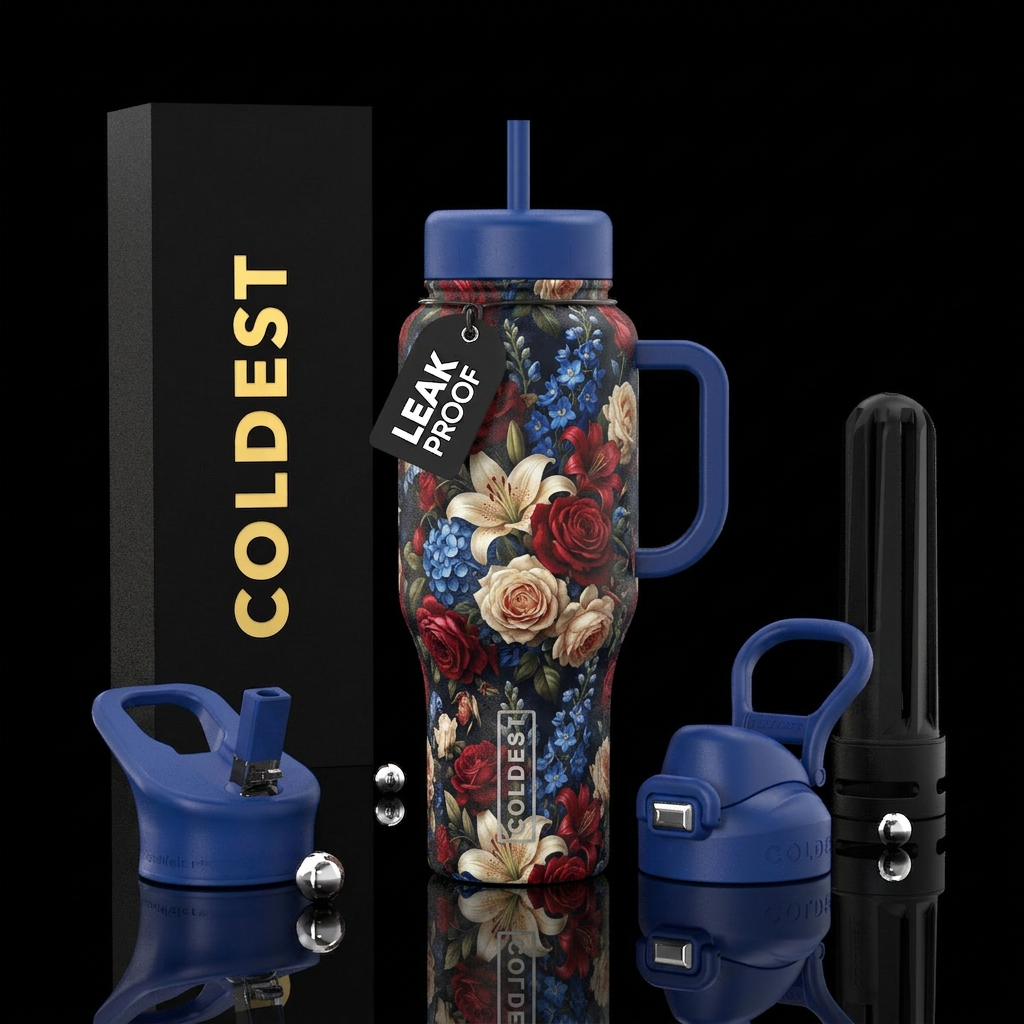 Patriotic flower arrangements water bottle design