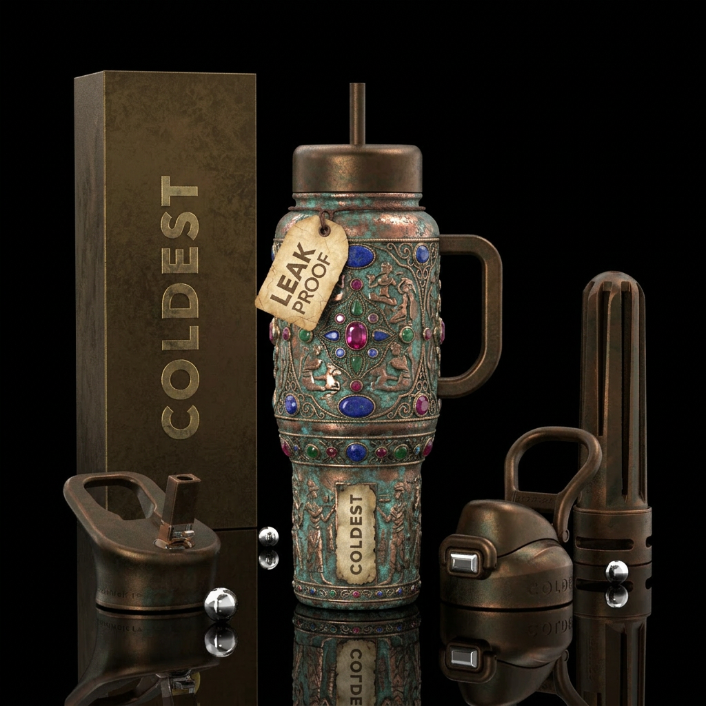 old, ancient water bottle design