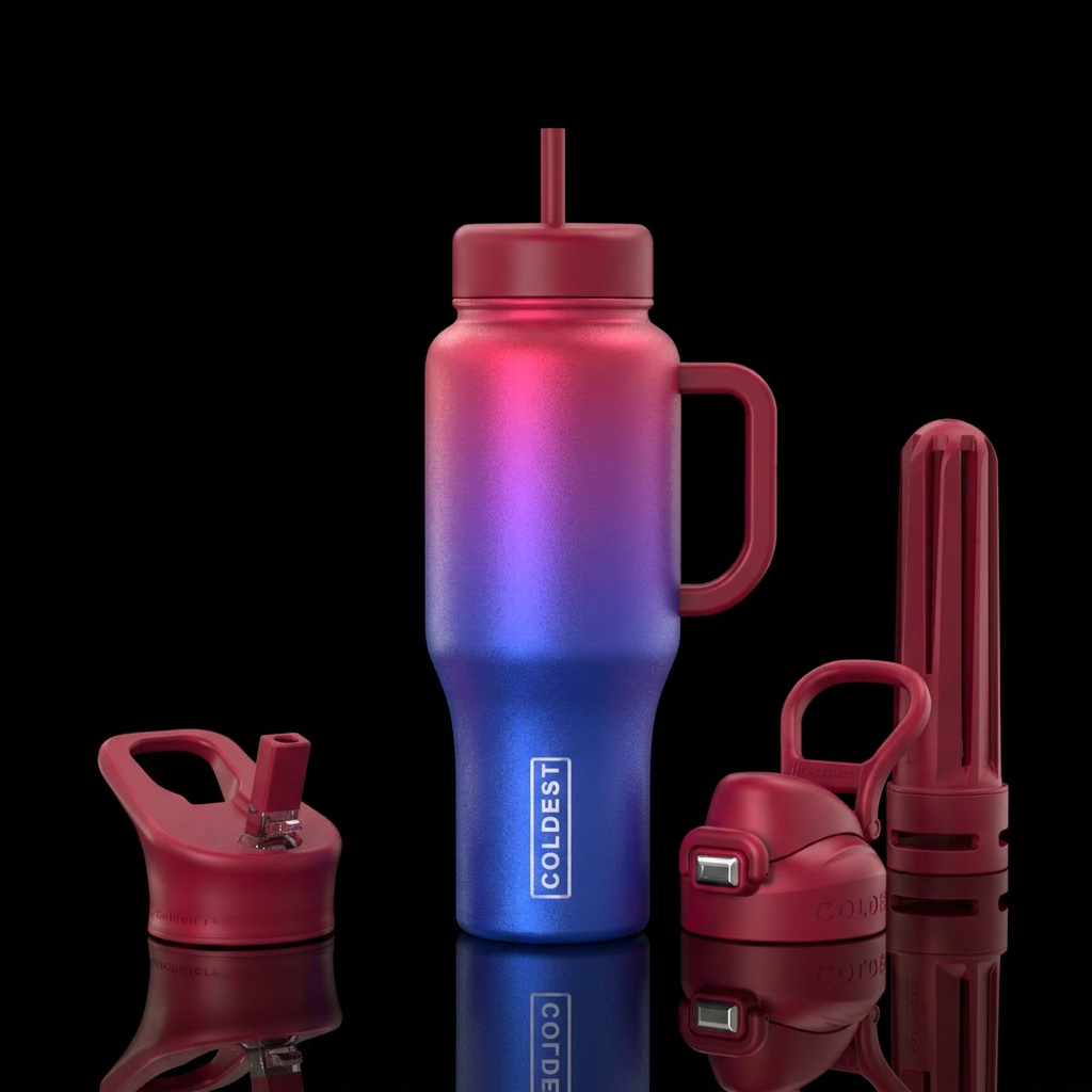 soothing, satin, artistic, simple yet beautiful water bottle design