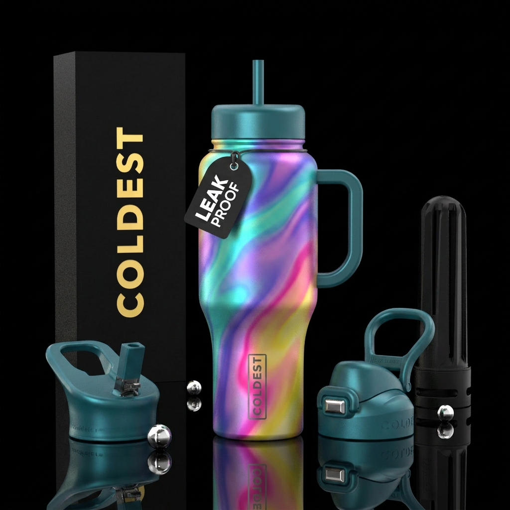 soothing, satin, artistic, simple yet beautiful water bottle design