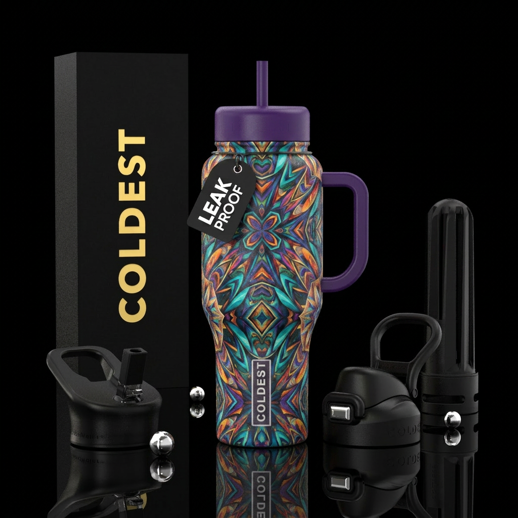 kaleidoscope water bottle design