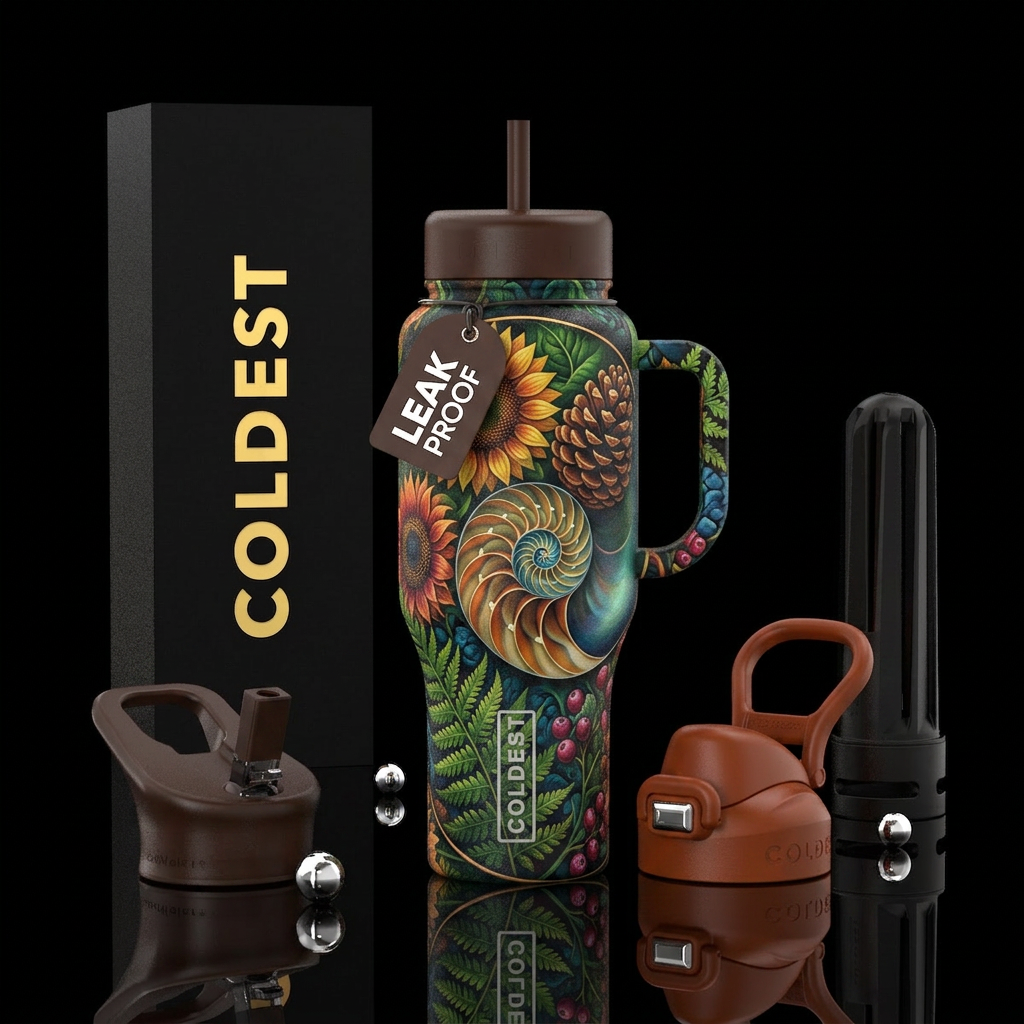 Fibonacci sequence in nature water bottle design