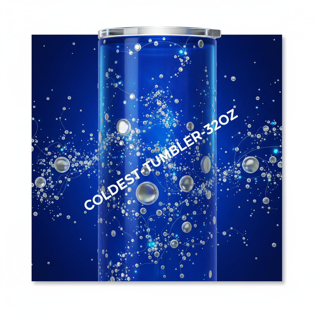 Blue Bubbles water bottle design