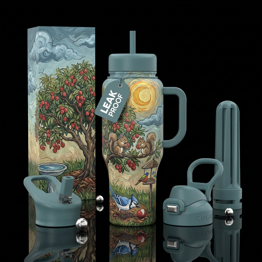 Feeding Frenzy water bottle design