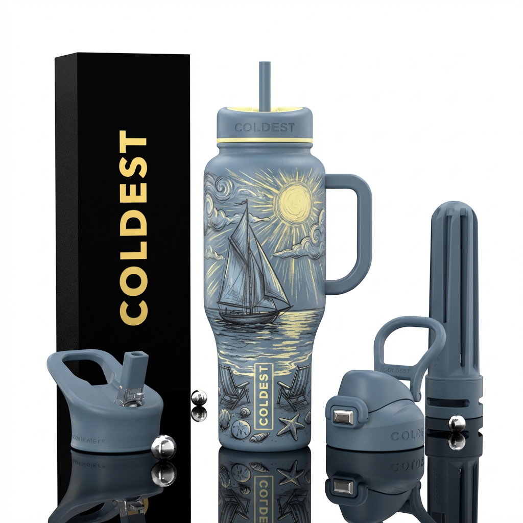 Beach 4 water bottle design