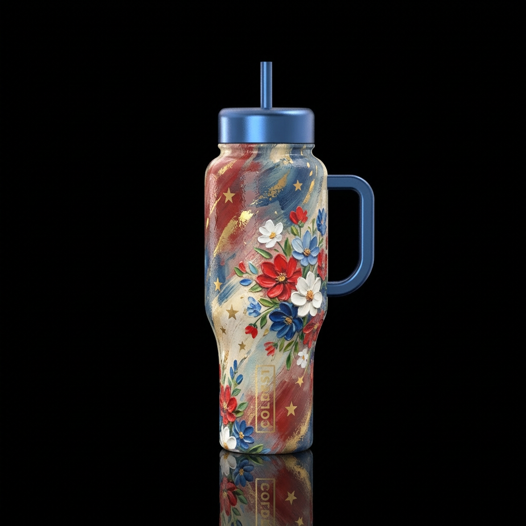 Stars and stripes 2 water bottle design