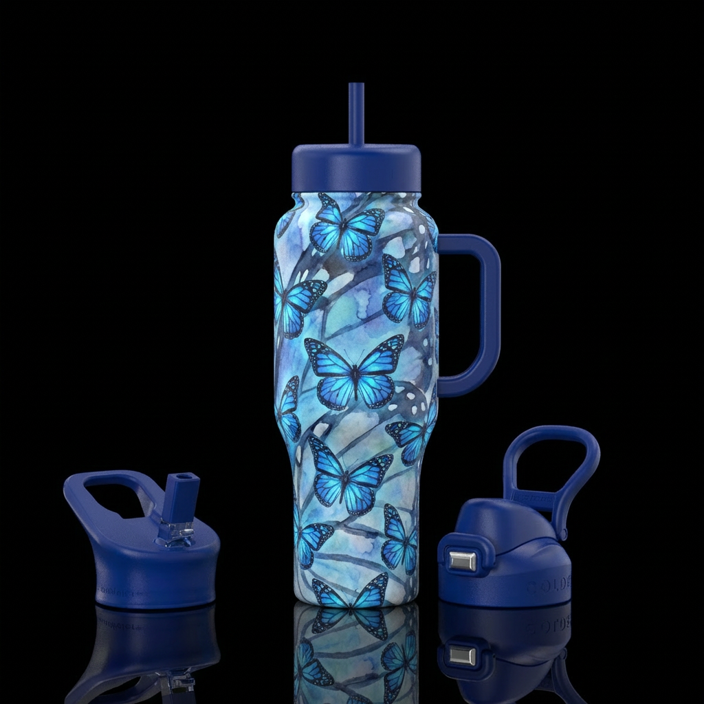 ................... monarch butterfly  wings  as s... water bottle design