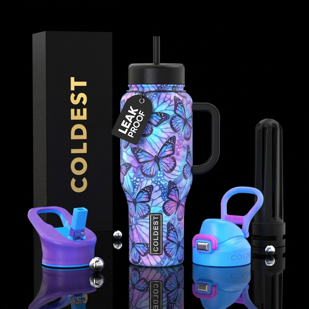 ................... monarch butterfly  wings  as s... water bottle design