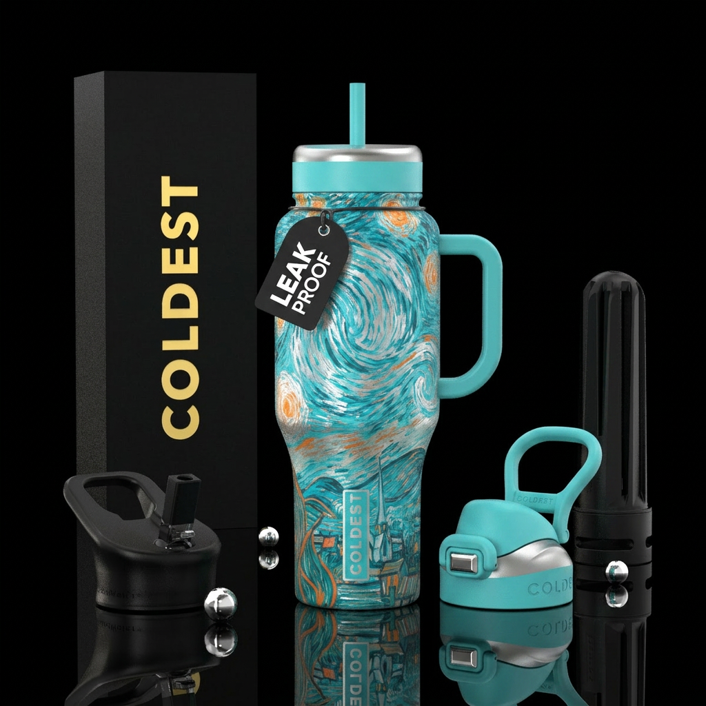Calm before the storm water bottle design