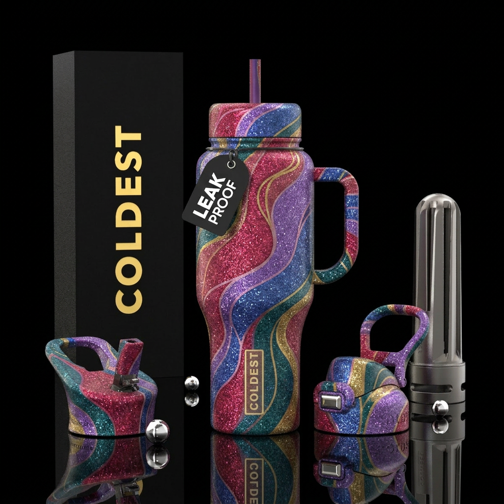 Happy New Year water bottle design