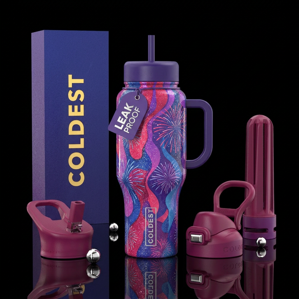 Celebrate the season water bottle design