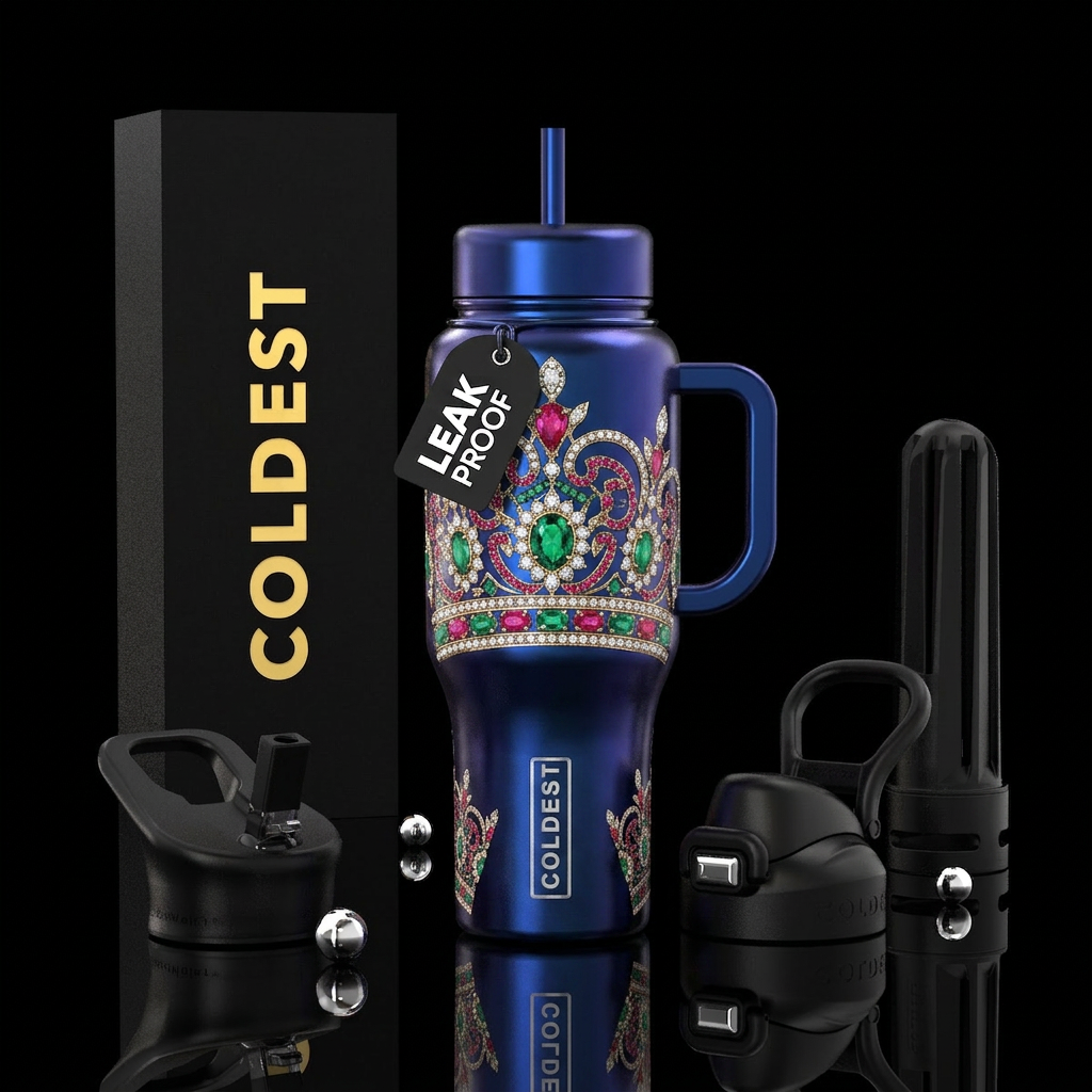 Queens Crown water bottle design