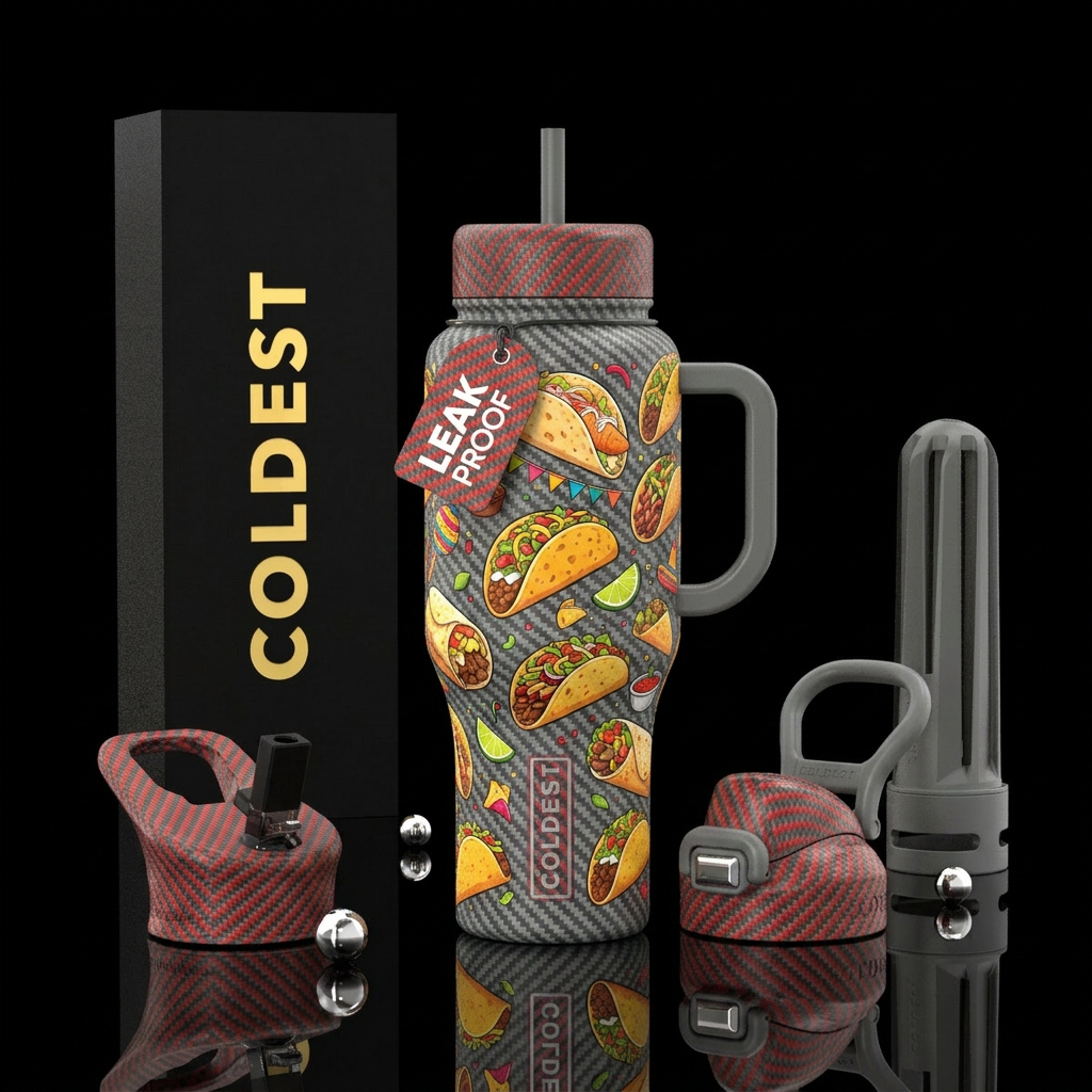 Taco Tuesday water bottle design