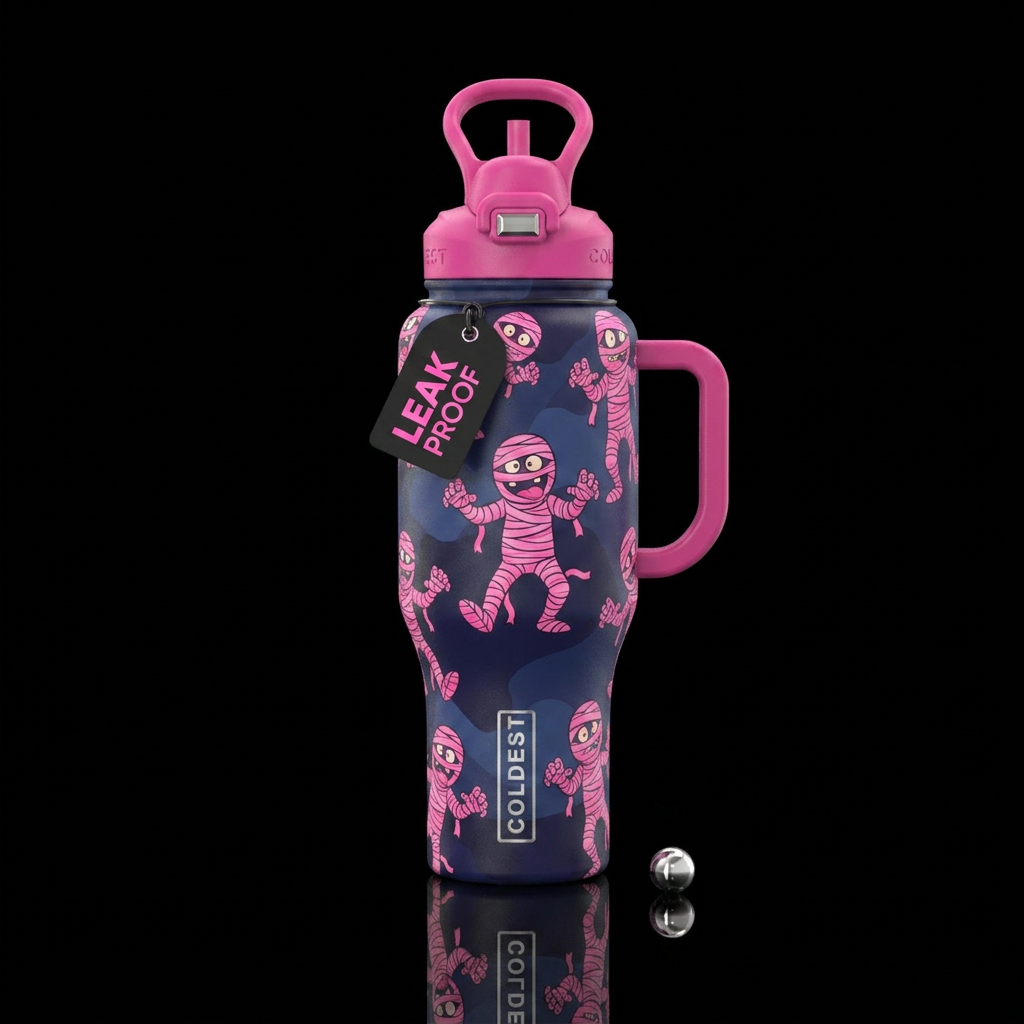 In October we wear pink water bottle design