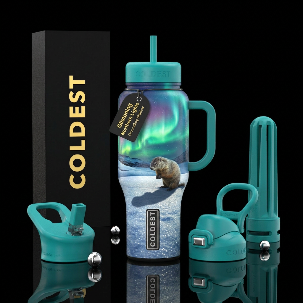 Groundhog Day water bottle design
