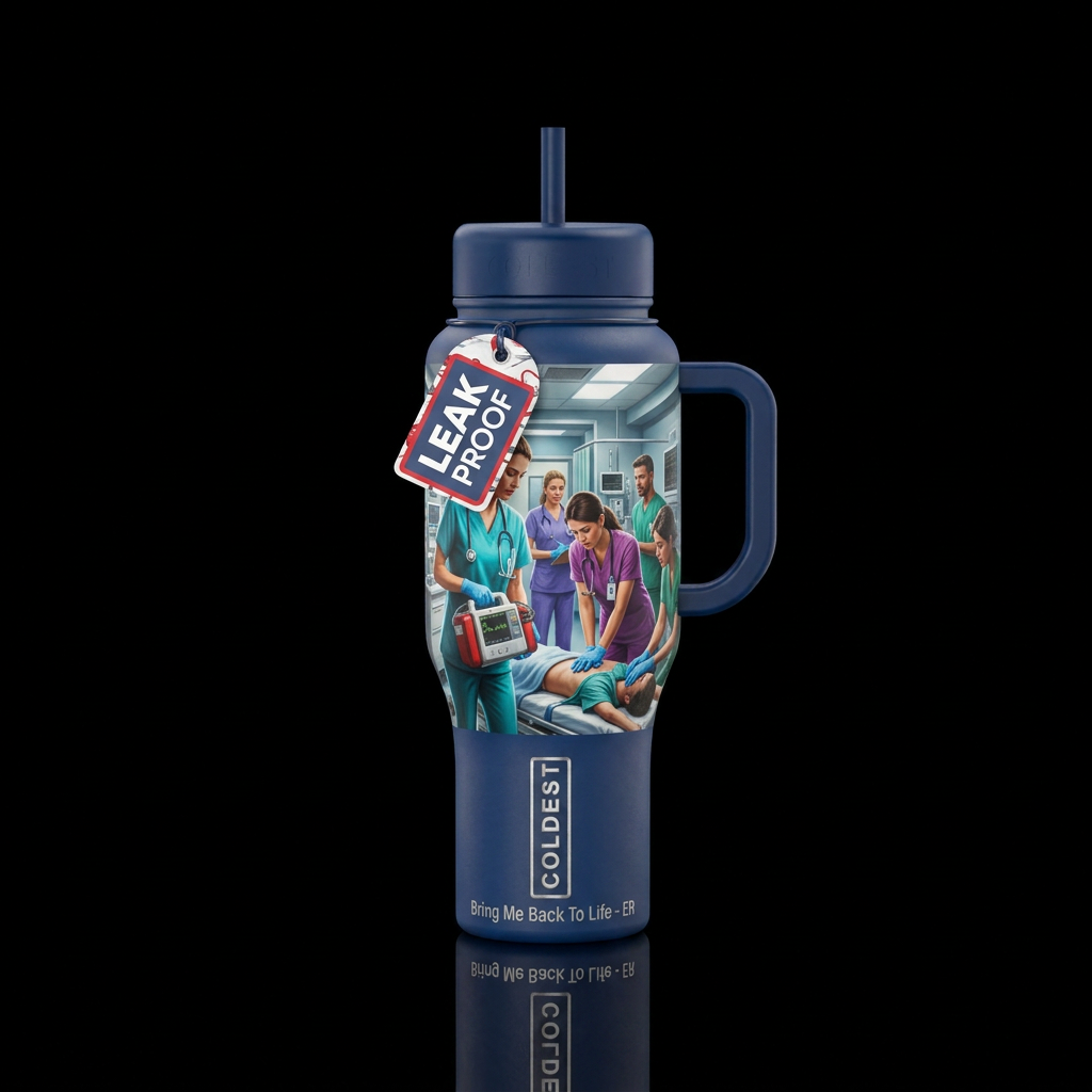 Bring Me Back To Life - ER , Nurses saving a life water bottle design