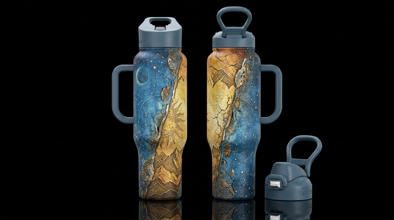 Rugged Equinox water bottle design