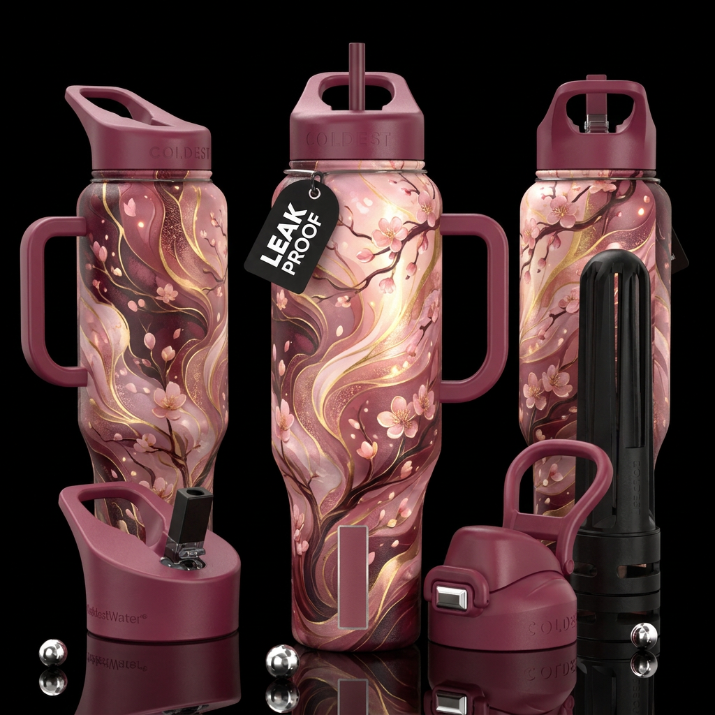 Blowing Elegance water bottle design