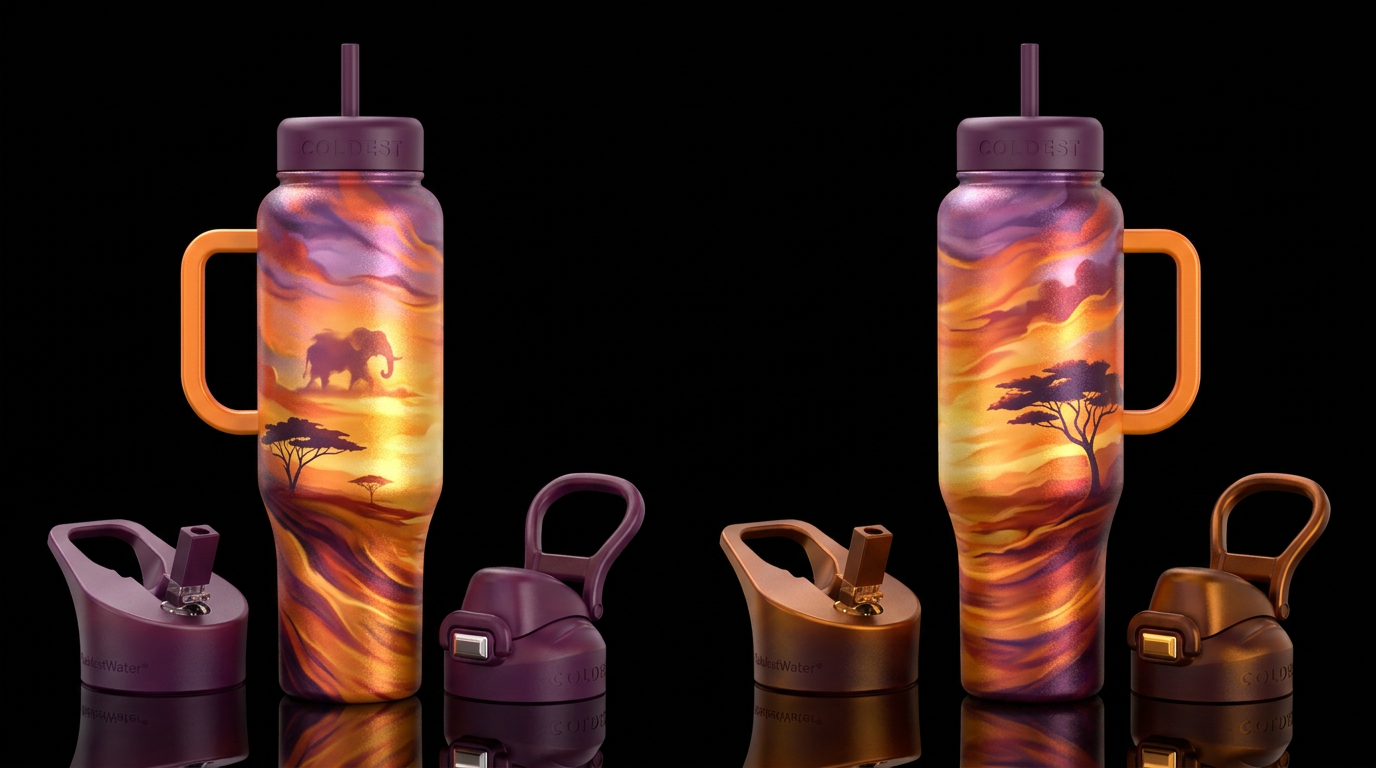 I Dream of Africa water bottle design