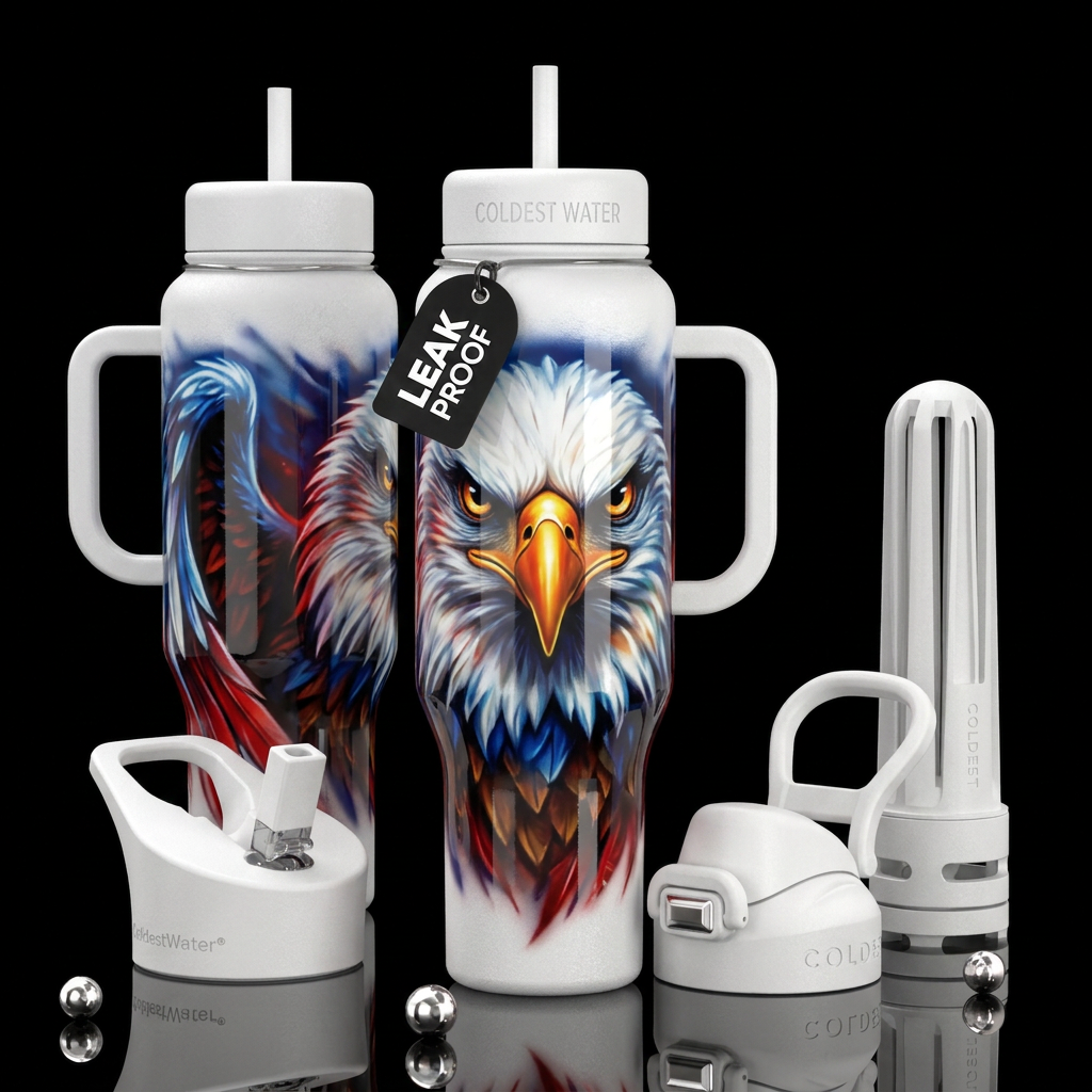 Symbol of American Spirit water bottle design