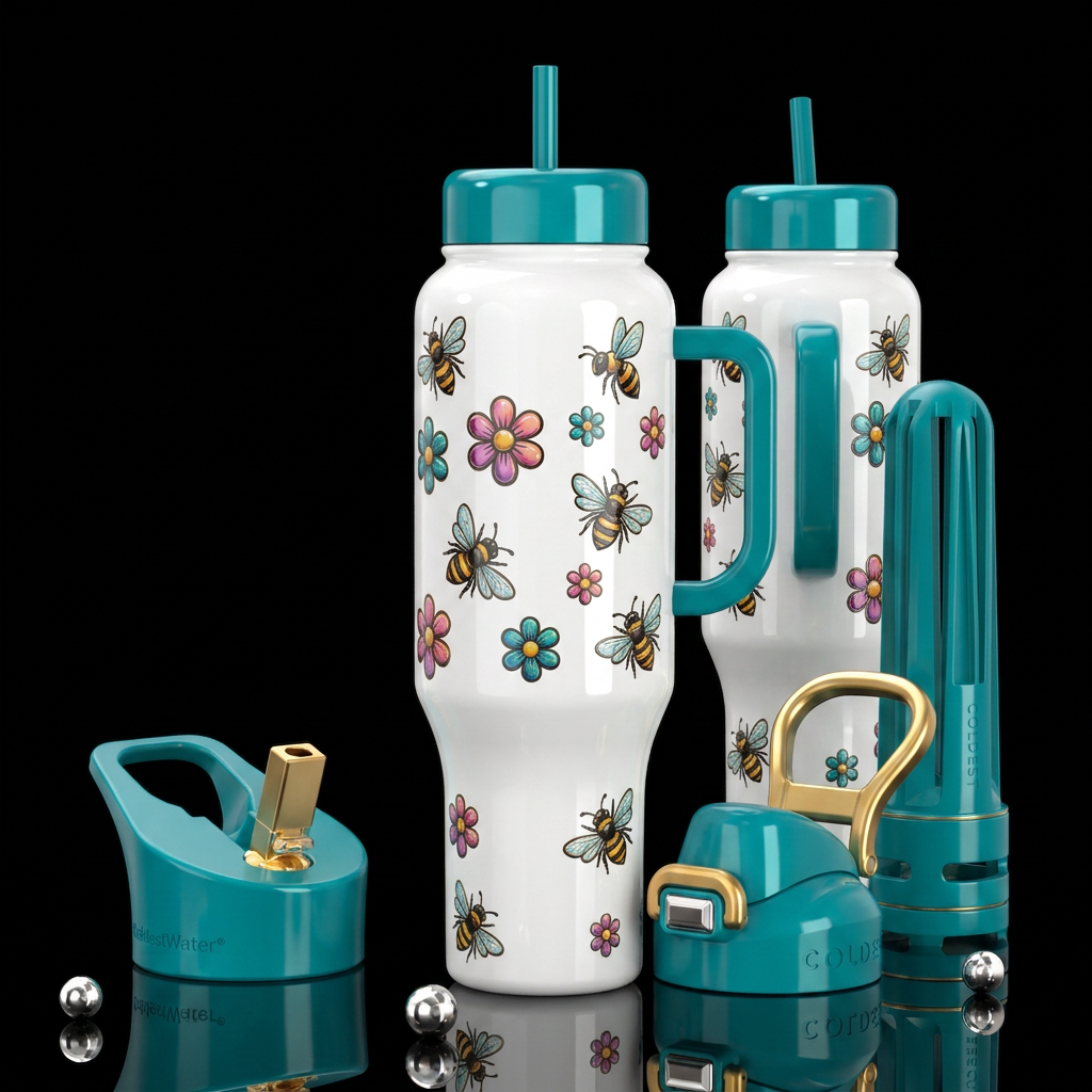 Busy Bees water bottle design