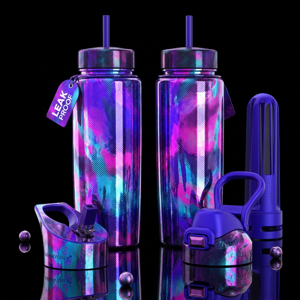 Nightclub Chaos water bottle design