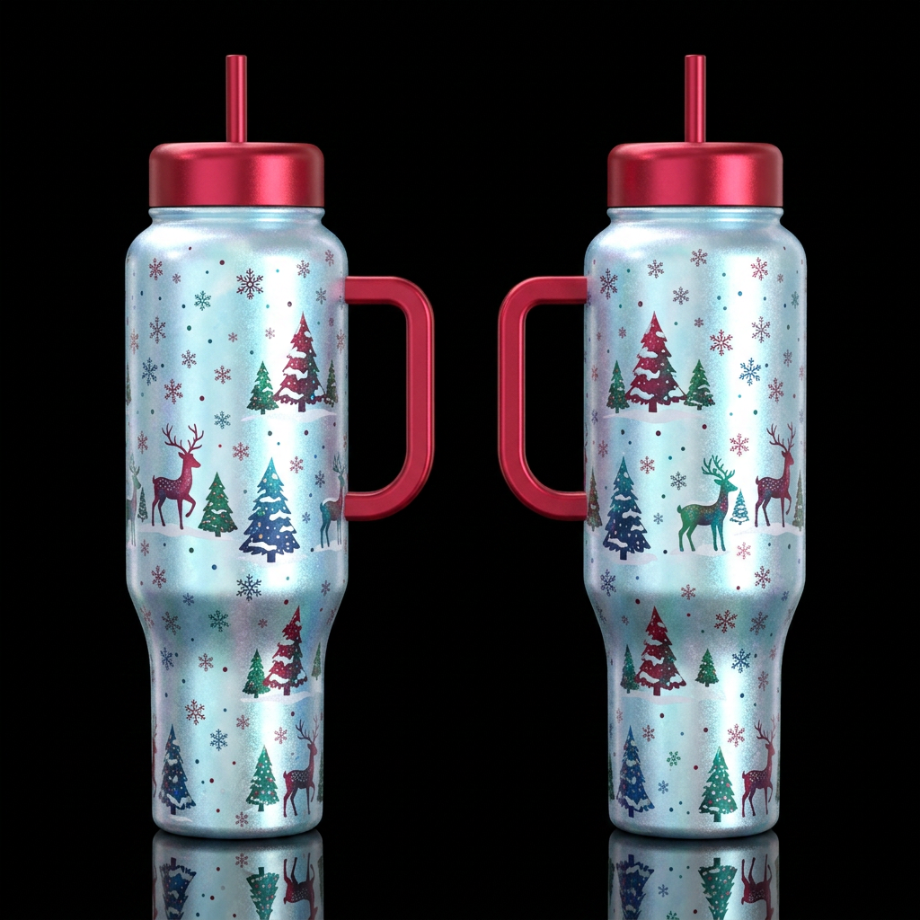 Silver Snow water bottle design