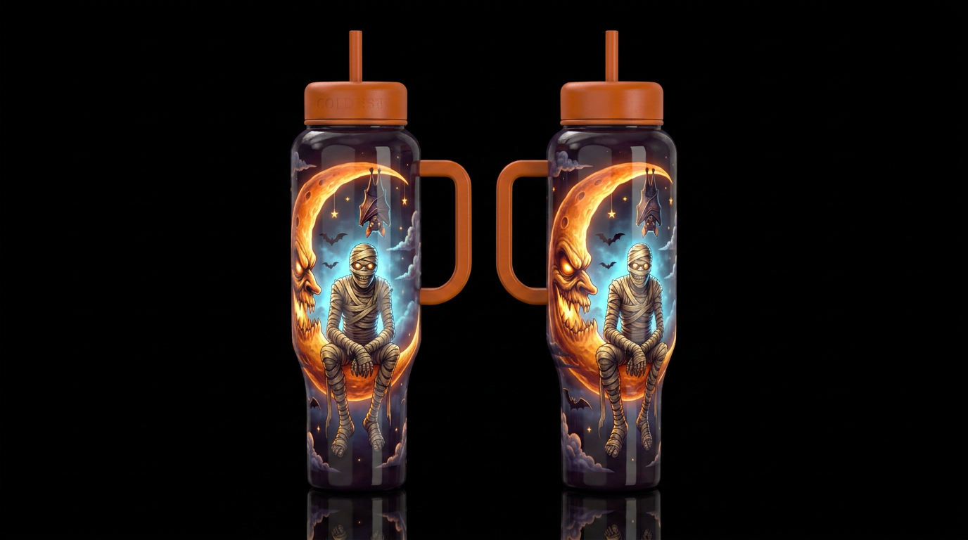 Mummy is Watching water bottle design