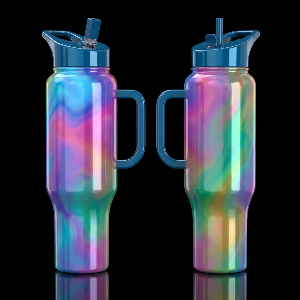 Rainbow Reflections water bottle design
