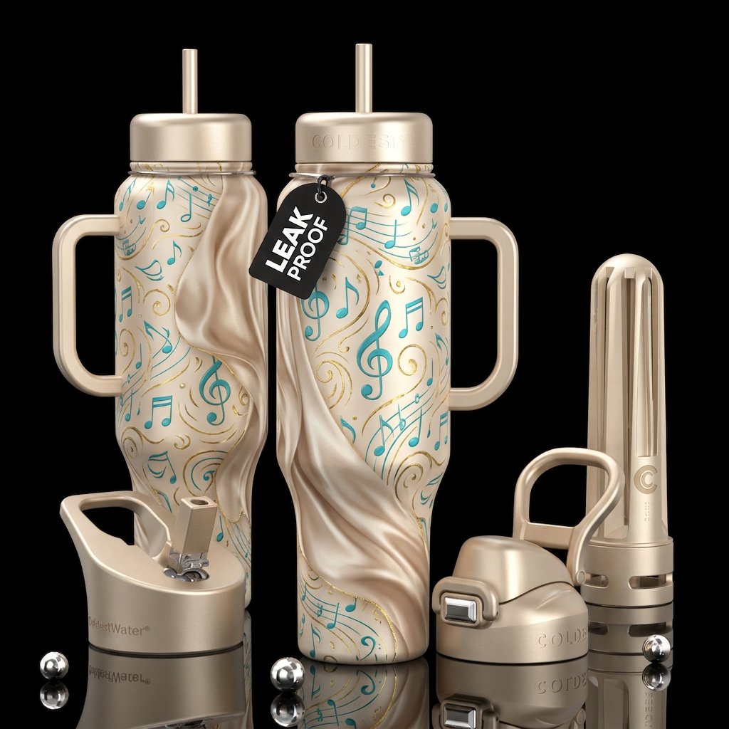 please show both the front and back of the bottle,... water bottle design