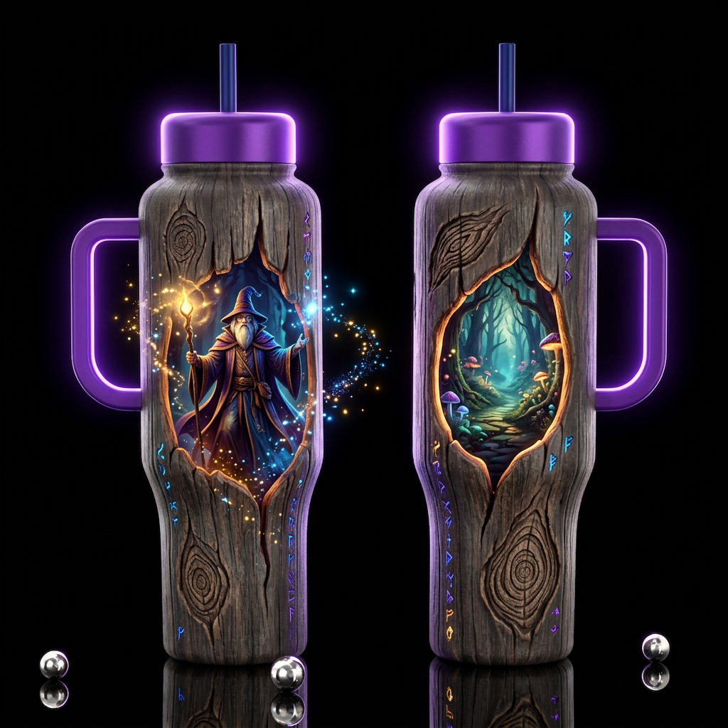 Wizarding Innerworld water bottle design