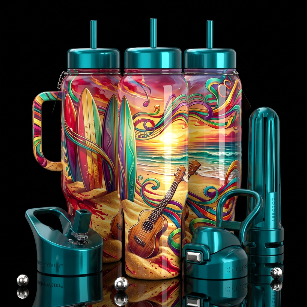 Sunset Dreams water bottle design