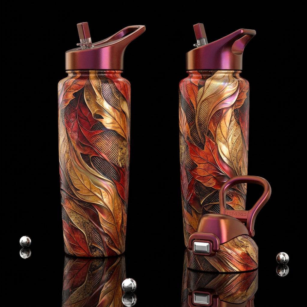 The Blending of Fall water bottle design