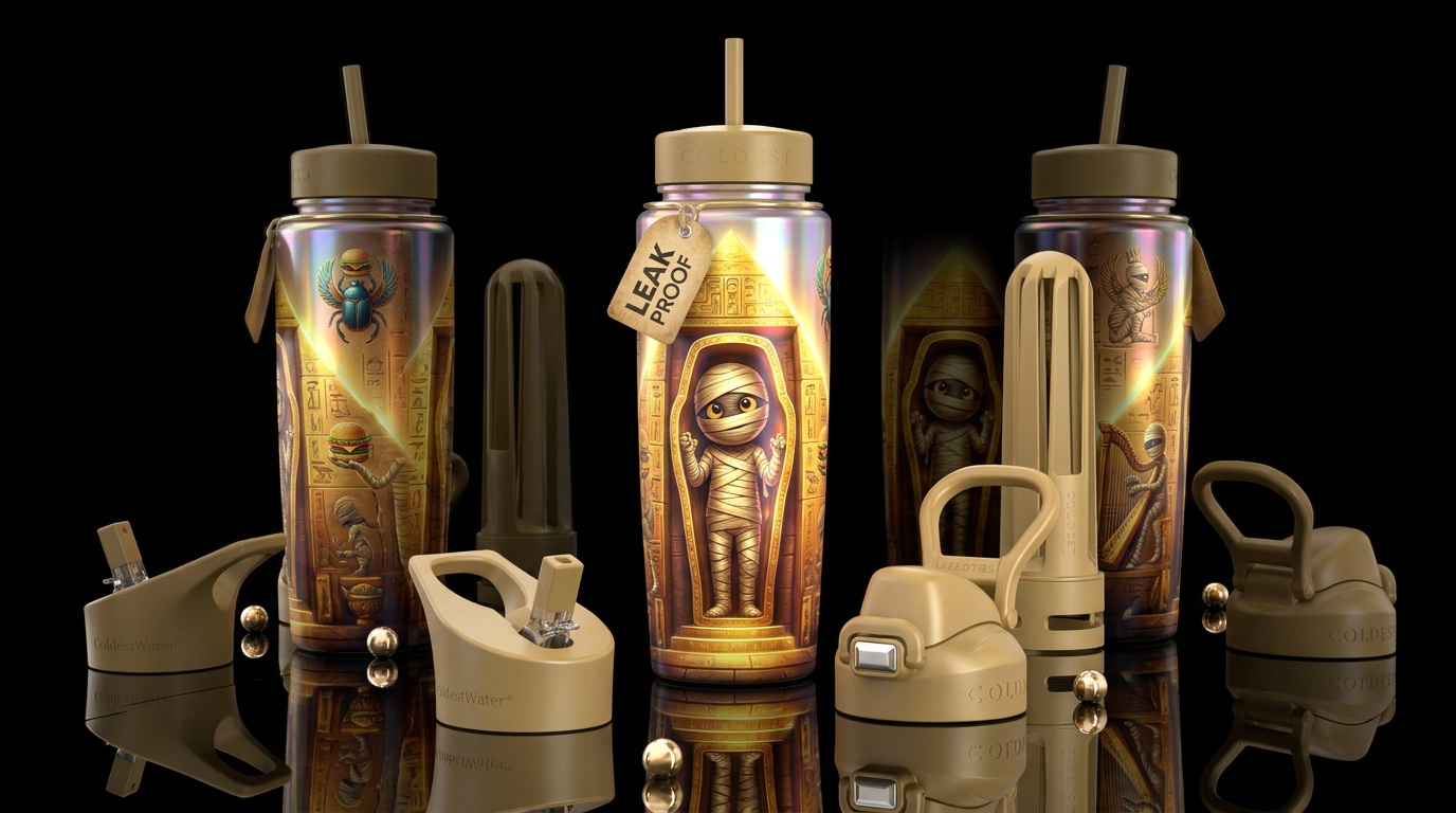 One Cool Mummy water bottle design