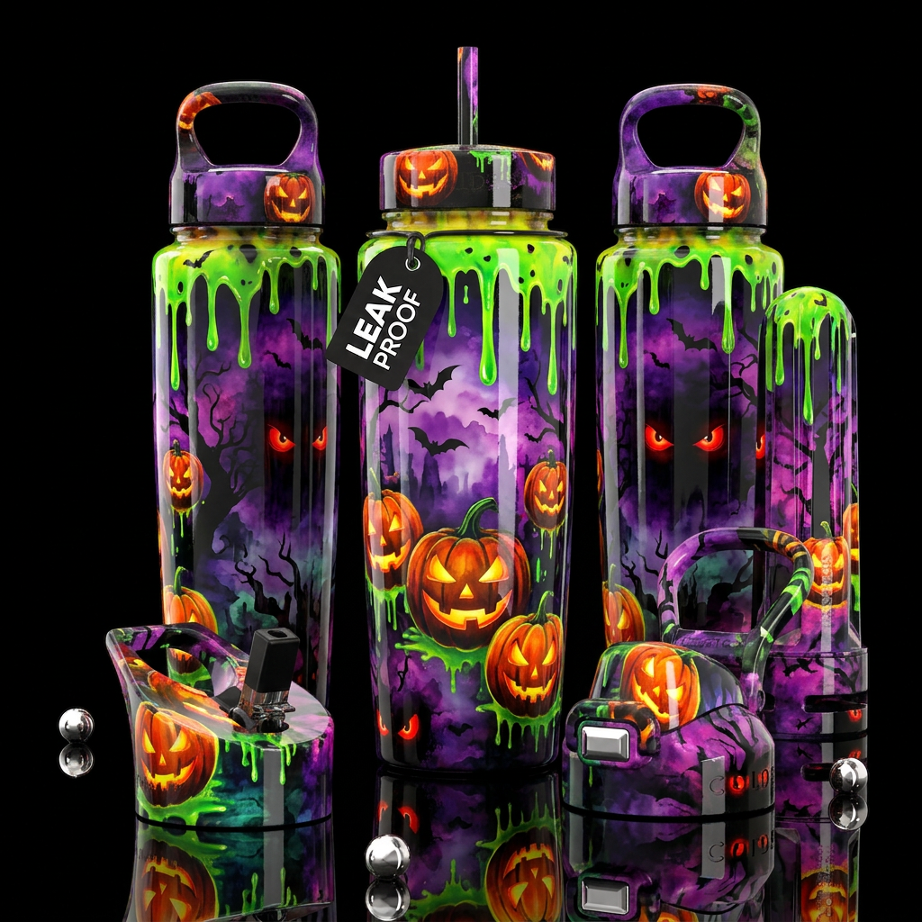 Haunted Slime water bottle design