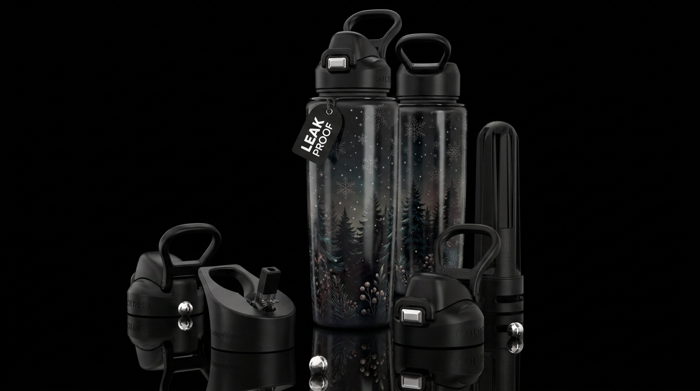 Silent Night water bottle design