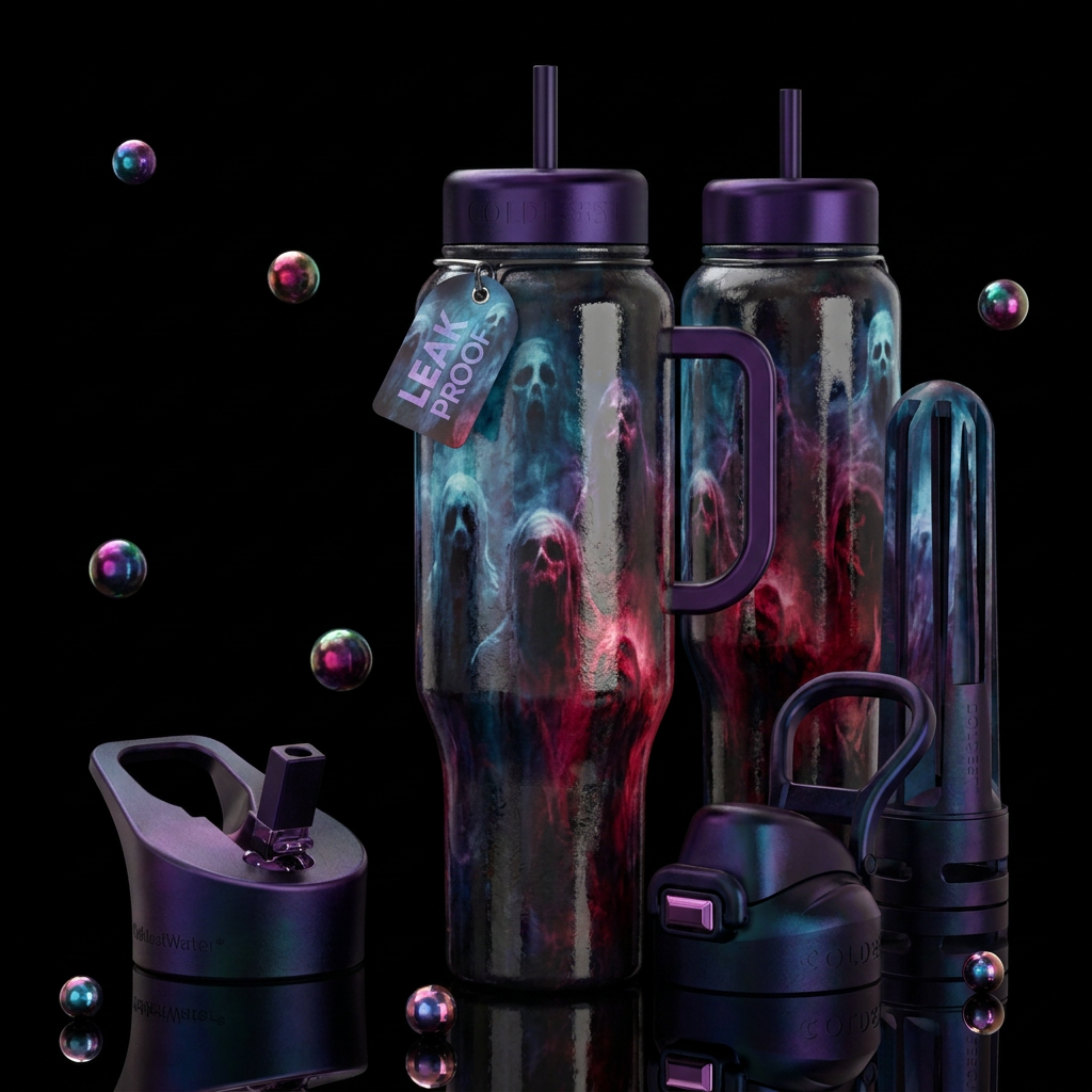 The Spirits Haunt water bottle design