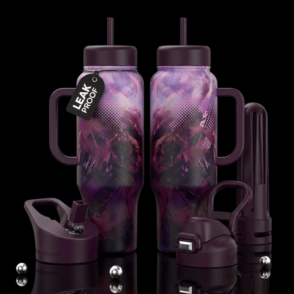 Blackberries on Ice water bottle design