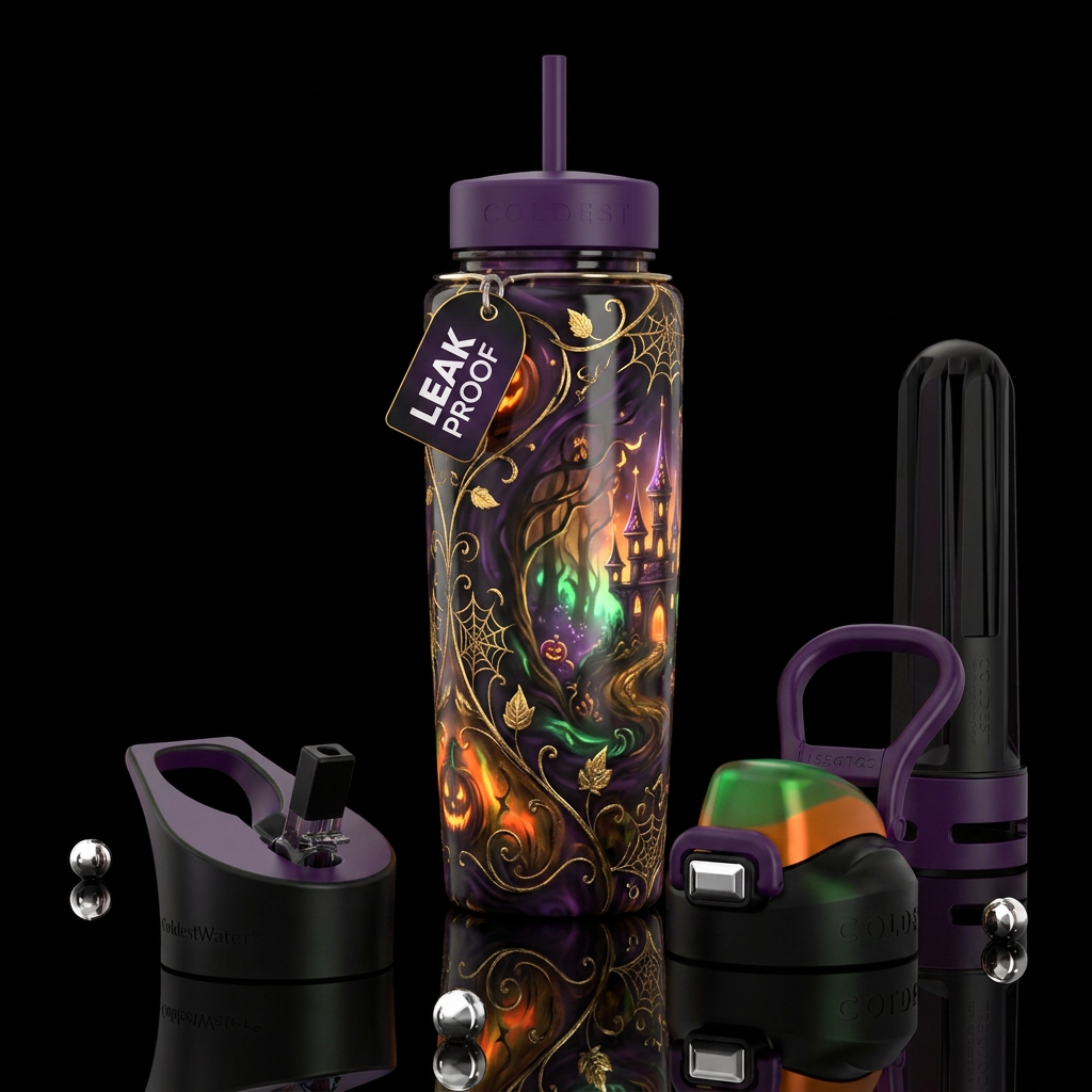 Halloween Gold water bottle design